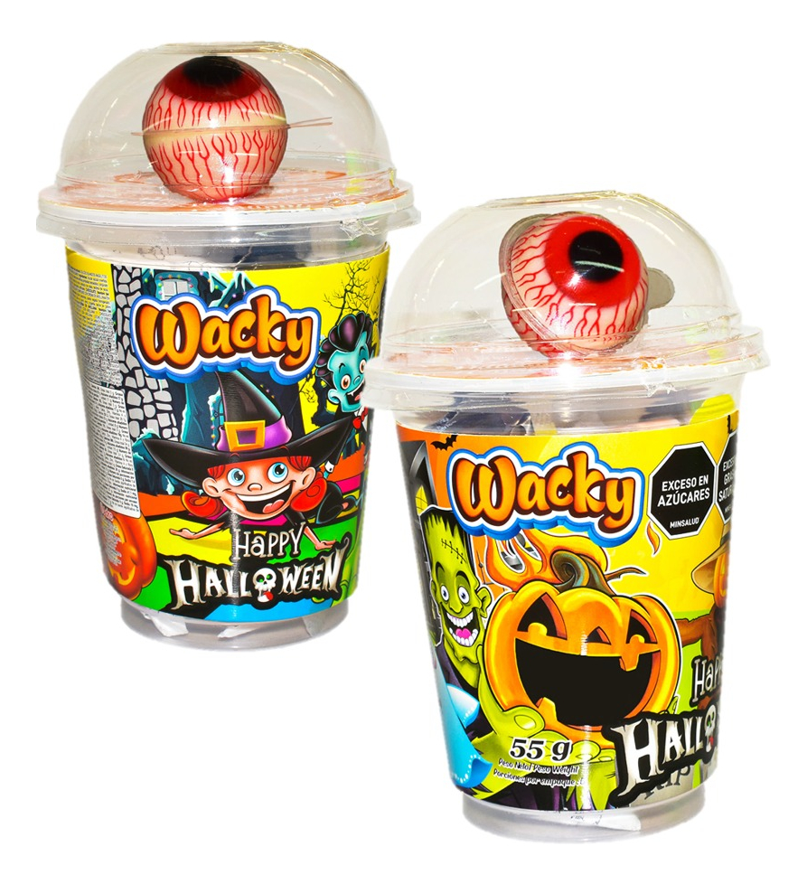 Vaso Shaker Halloween Con Dulces Adro 55 g X 2 Uds